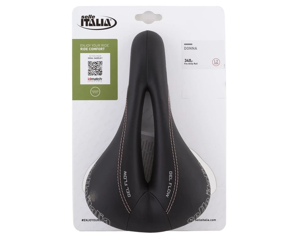 Selle Italia Donna Gel Flow Saddle (Black) (FeC Alloy Rails) (168mm) 5 Selle Italia Donna Gel Flow Saddle (Black) (FeC Alloy Rails) (168mm) - Image 5