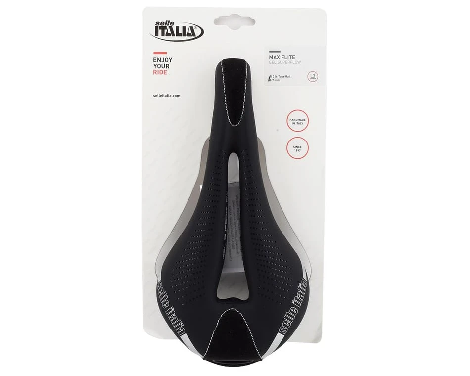 Selle Italia Max Flite Gel Superflow Saddle (Black) (Titanium Rails) (L3) (146mm) 5 Selle Italia Max Flite Gel Superflow Saddle (Black) (Titanium Rails) (L3) (146mm) - Image 5
