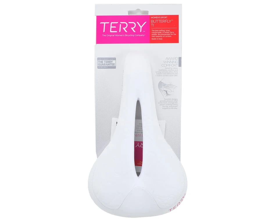Terry Women's Butterfly Ti Saddle (White) (Titanium Rails) (155mm) 5 Terry Women's Butterfly Ti Saddle (White) (Titanium Rails) (155mm) - Image 5