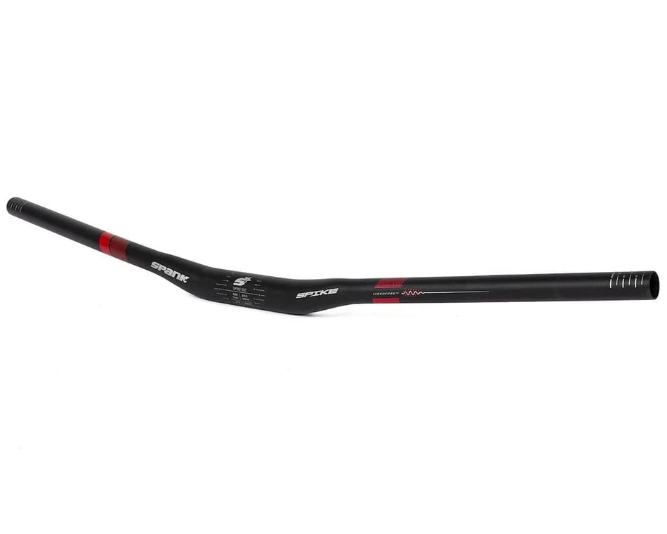 Spank SPIKE 800 Vibrocore Mountain Bike Handlebar (Black/Red) (31.8mm) (15mm Rise) (800mm) (4/8° Sweep) 1 Spank SPIKE 800 Vibrocore Mountain Bike Handlebar (Black/Red) (31.8mm) (15mm Rise) (800mm) (4/8° Sweep)
