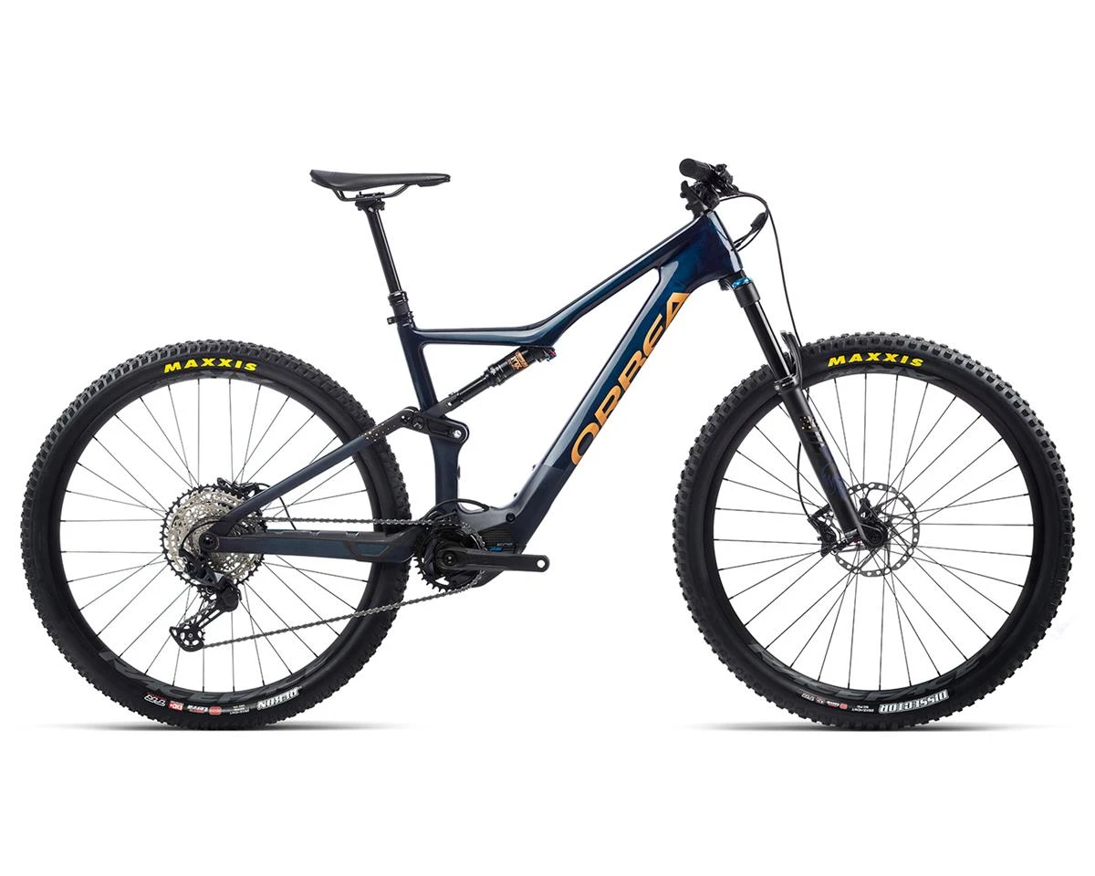Orbea Rise M20 E-Mountain Bike (Gloss Blue Carbon/Matte Red Gold) (20mph) (L) (2022) 1 Orbea Rise M20 E-Mountain Bike (Gloss Blue Carbon/Matte Red Gold) (20mph) (L) (2022)
