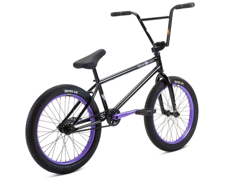 Stolen 2022 Sinner FC XLT 20" BMX Bike (21" Toptube) (Black/Violet) (Freecoaster) (Right Hand Drive) 2 Stolen 2022 Sinner FC XLT 20" BMX Bike (21" Toptube) (Black/Violet) (Freecoaster) (Right Hand Drive) - Image 2