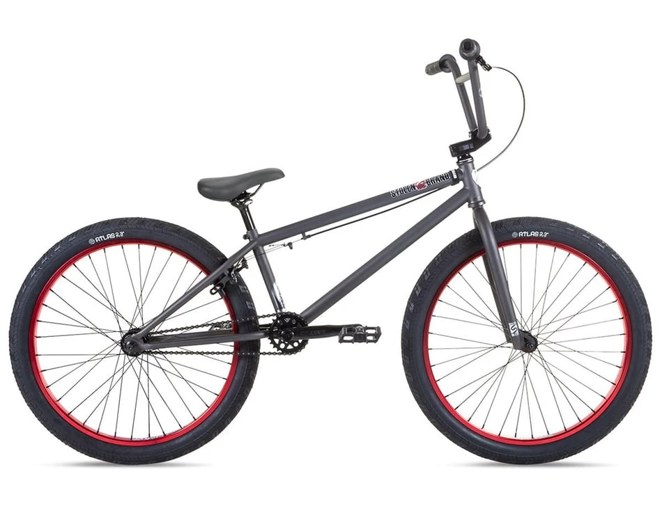 Stolen 2022 Saint 24" BMX Bike (21.75" Toptube) (Matte Raw/Red) 1 Stolen 2022 Saint 24" BMX Bike (21.75" Toptube) (Matte Raw/Red)