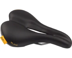 Velo Plush Pump Men's Saddle (Black) (Steel Rails) (179mm)